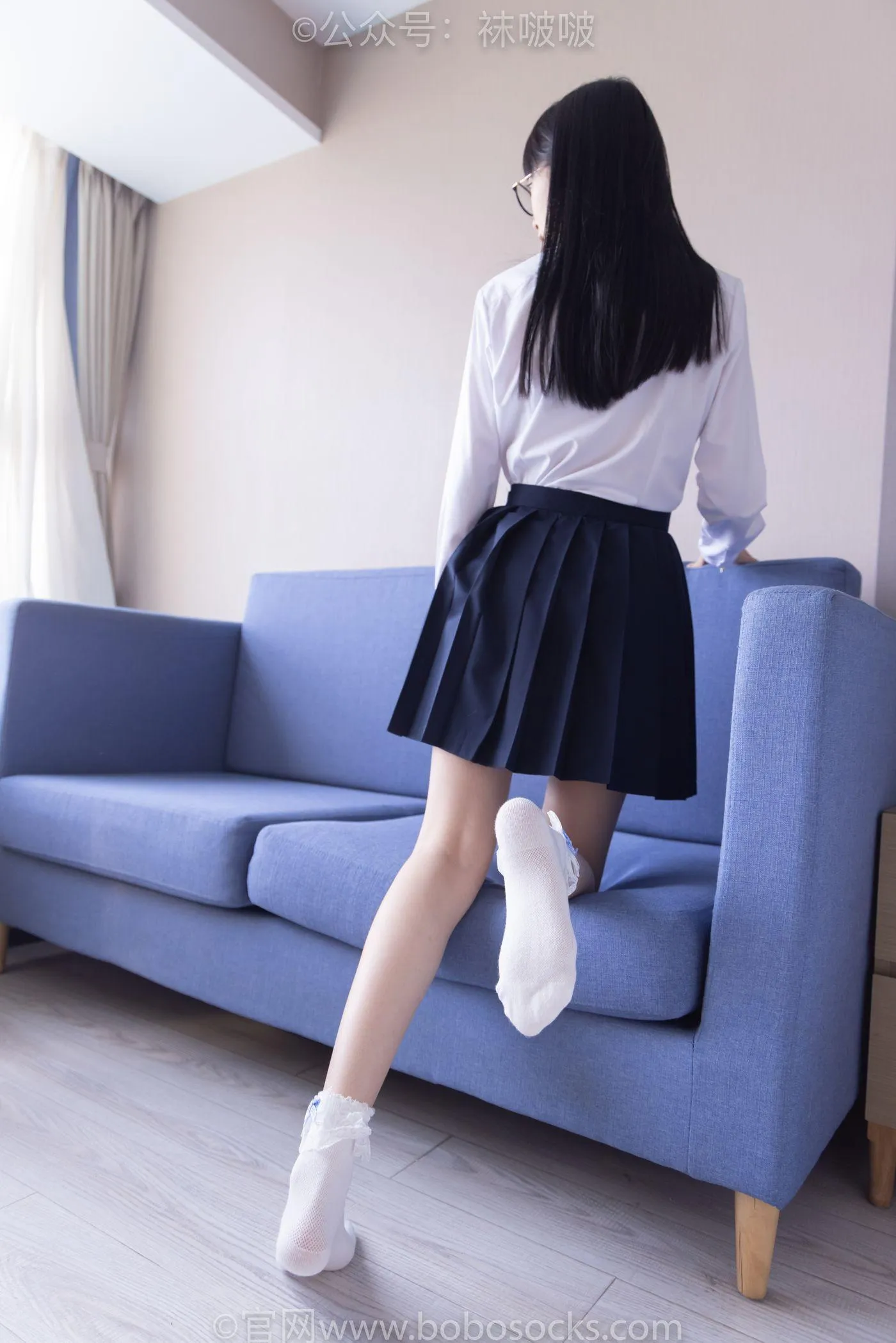 [BoBoSocks袜啵啵]NO.070 稚予-皮鞋、拖鞋、过膝袜、白棉袜 [148P]插图9
